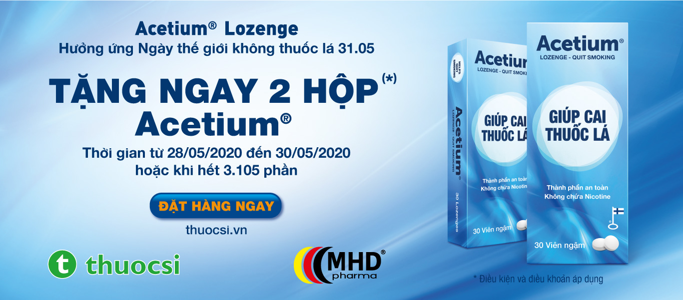 Trao ngay 3,000 sản phẩm cai thuốc lá acetium đến các khách hàng thuocsi.vn