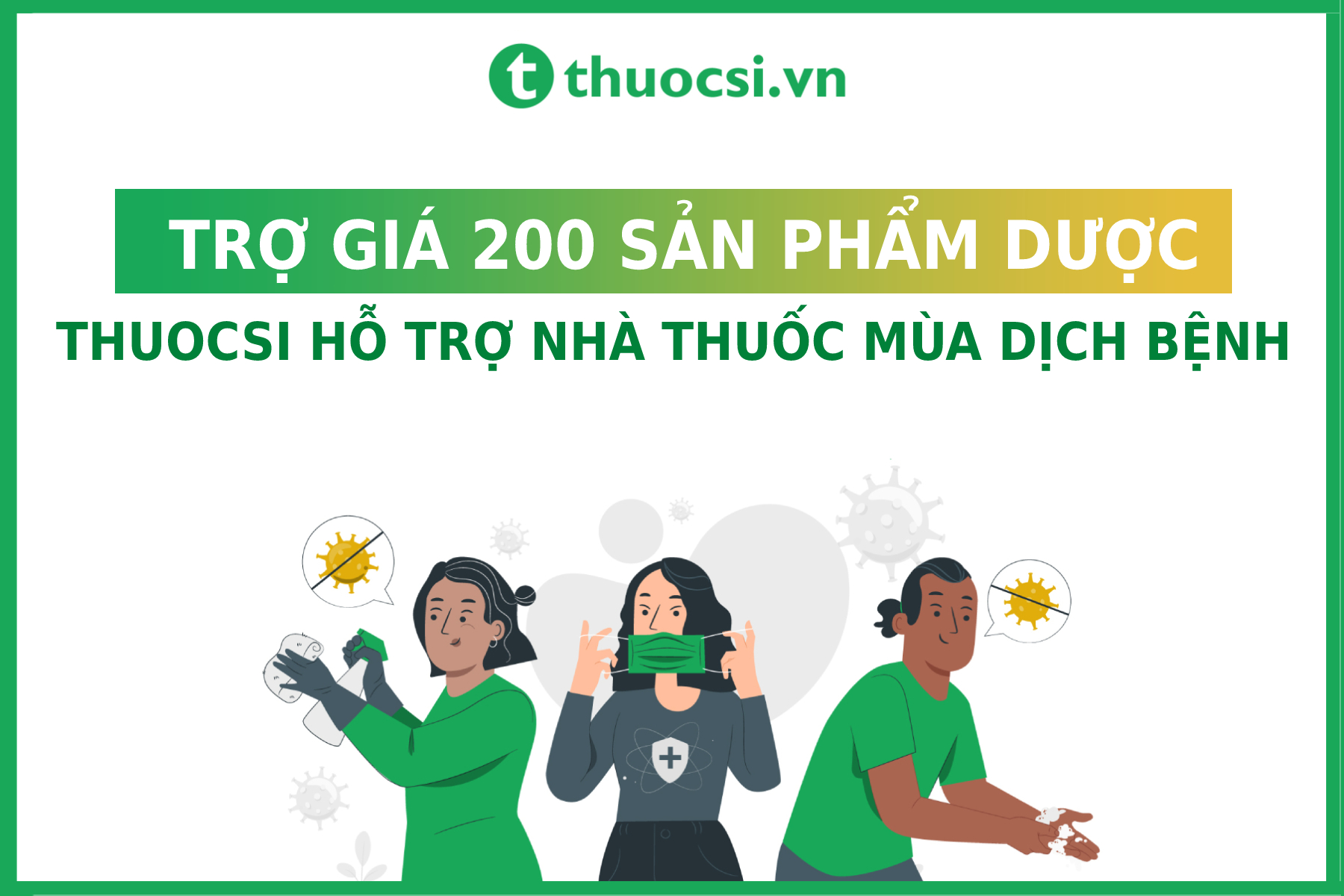 thuocsi.vn hỗ trợ nhà thuốc mùa dịch - trợ giá 200 sản phẩm dược