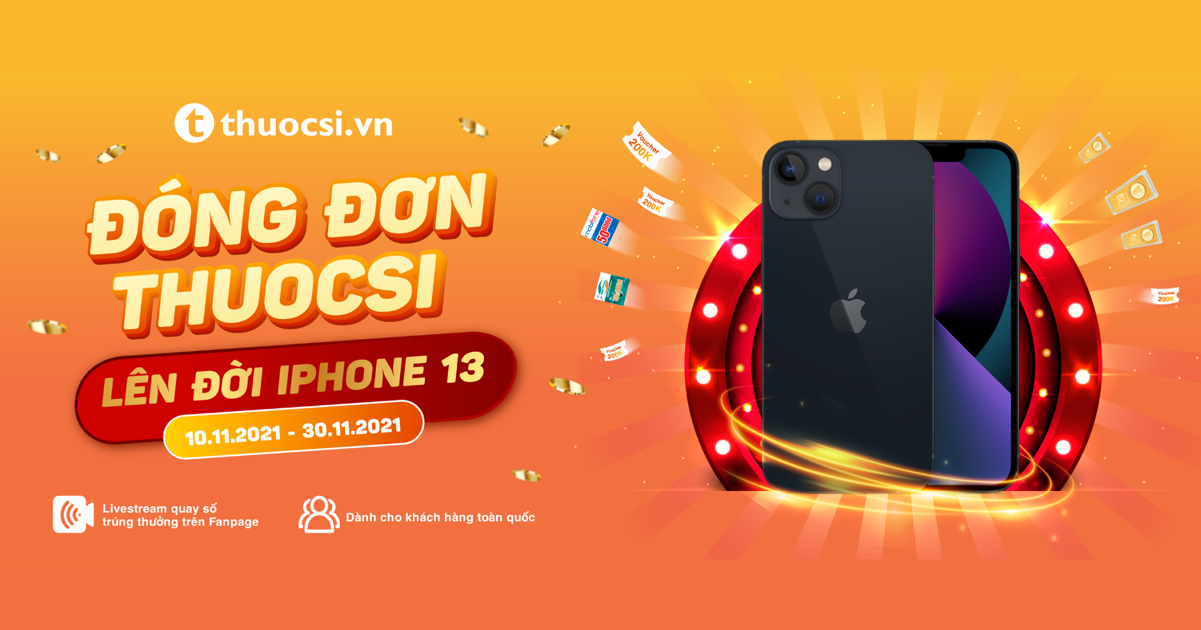 Đóng đơn thuocsi.vn - lên đời iphone 13