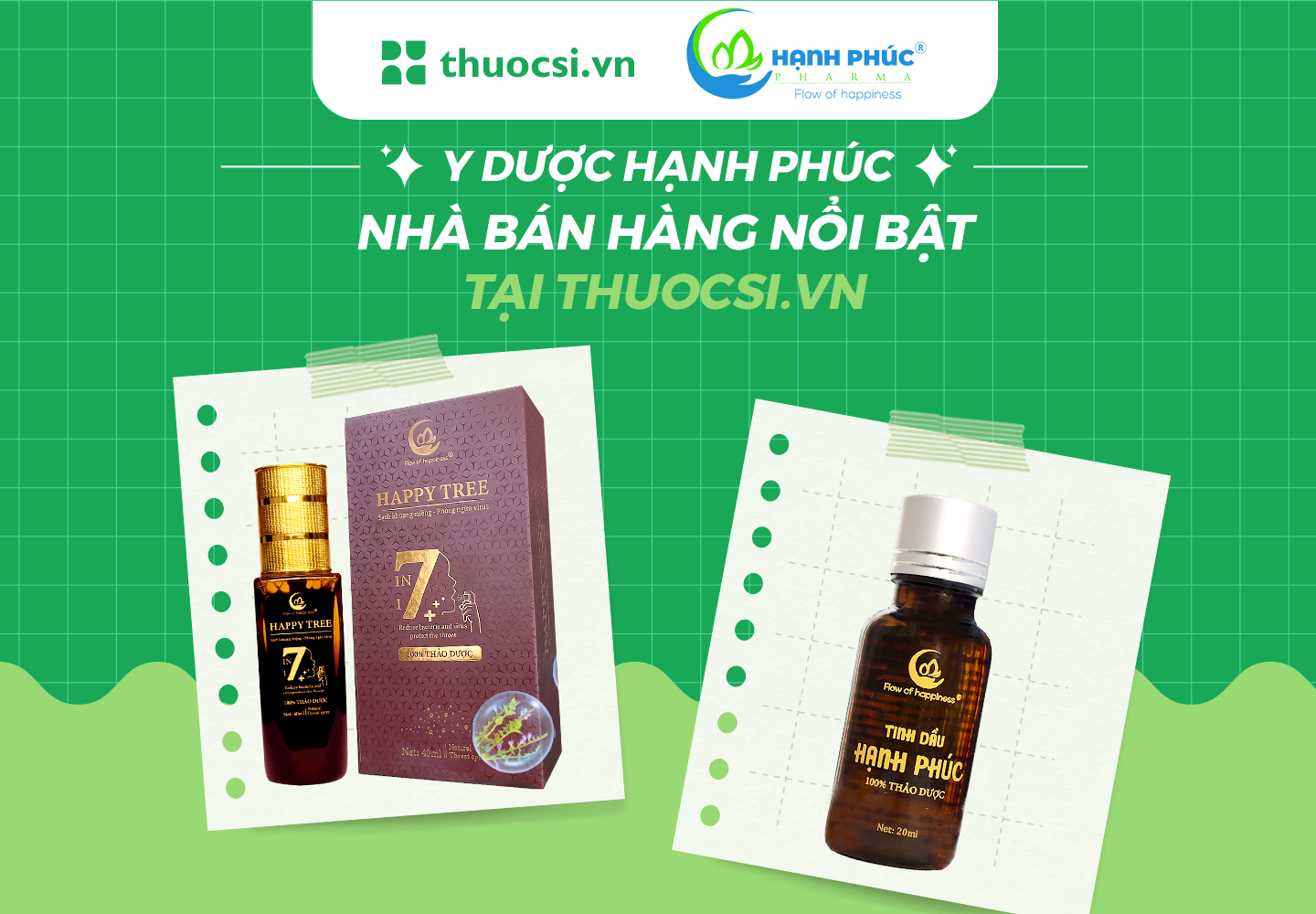 Combo bảo vệ sức khỏe - Tinh dầu & Xịt họng Happy Tree của Y dược Hạnh Phúc