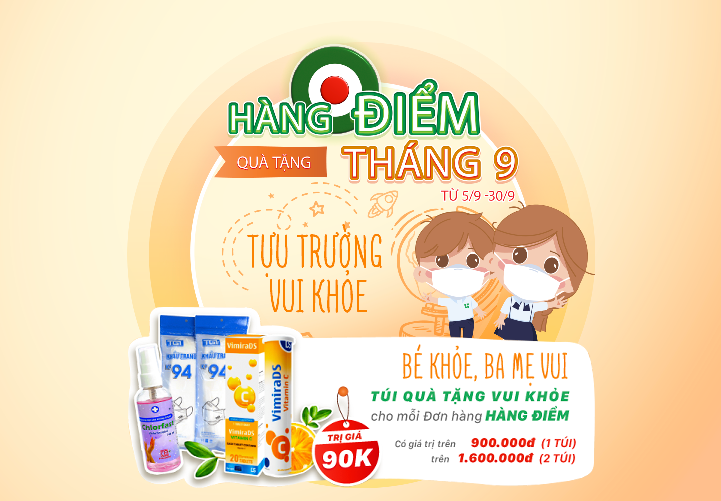 Hàng điểm tháng 9 - Tựu trường vui khỏe