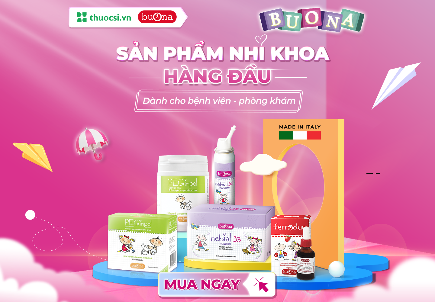 Top 5 sản phẩm nhi khoa Buona được các phòng khám, bệnh viện tin dùng