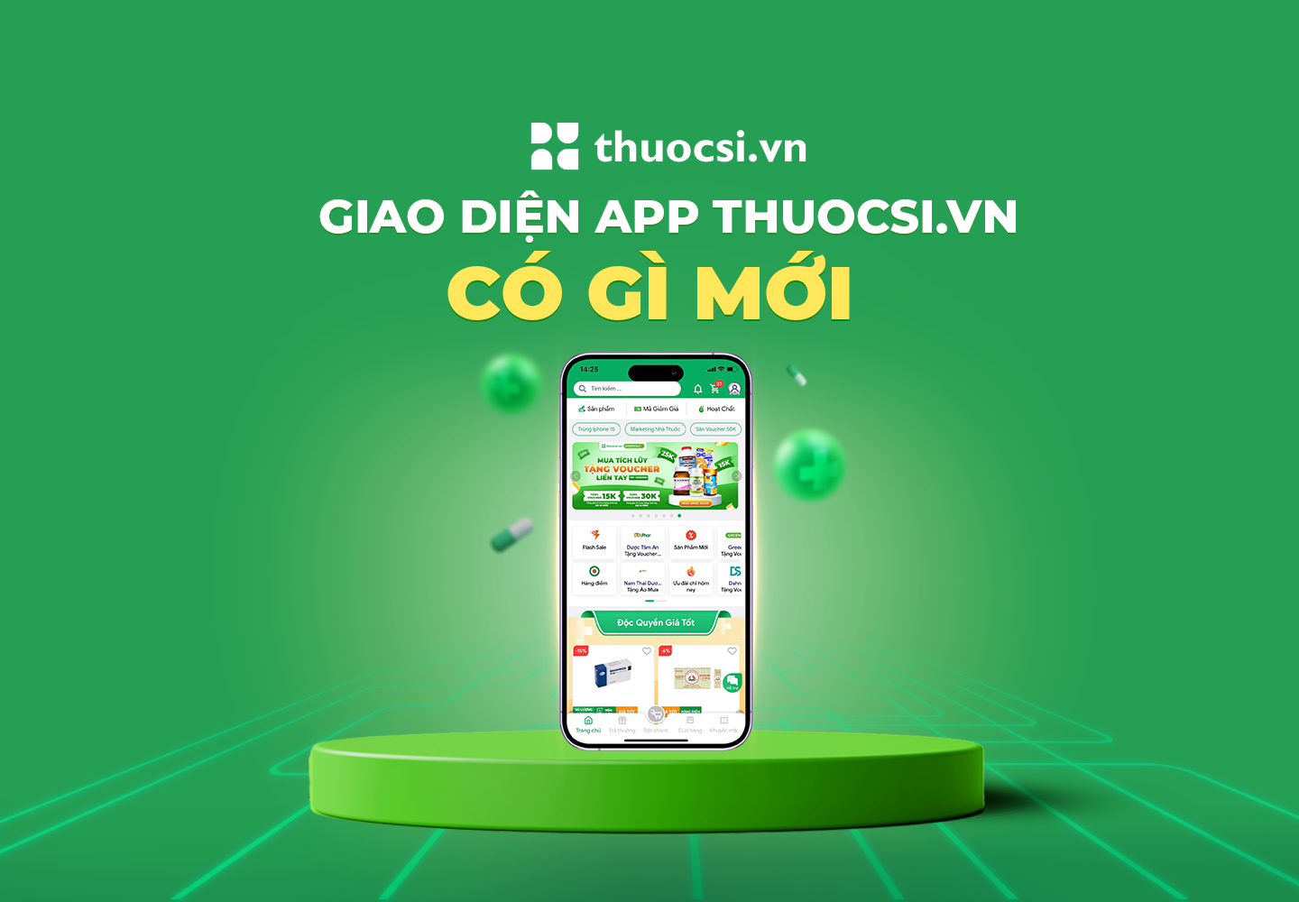 Giao diện của ứng dụng thuocsi.vn có gì mới?