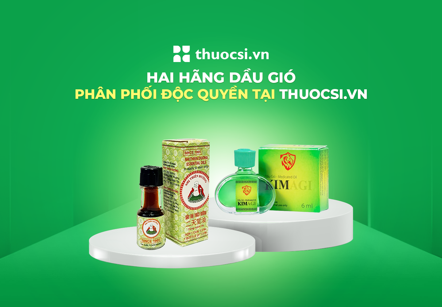 Hai hãng Dầu gió phân phối độc quyền tại thuocsi.vn