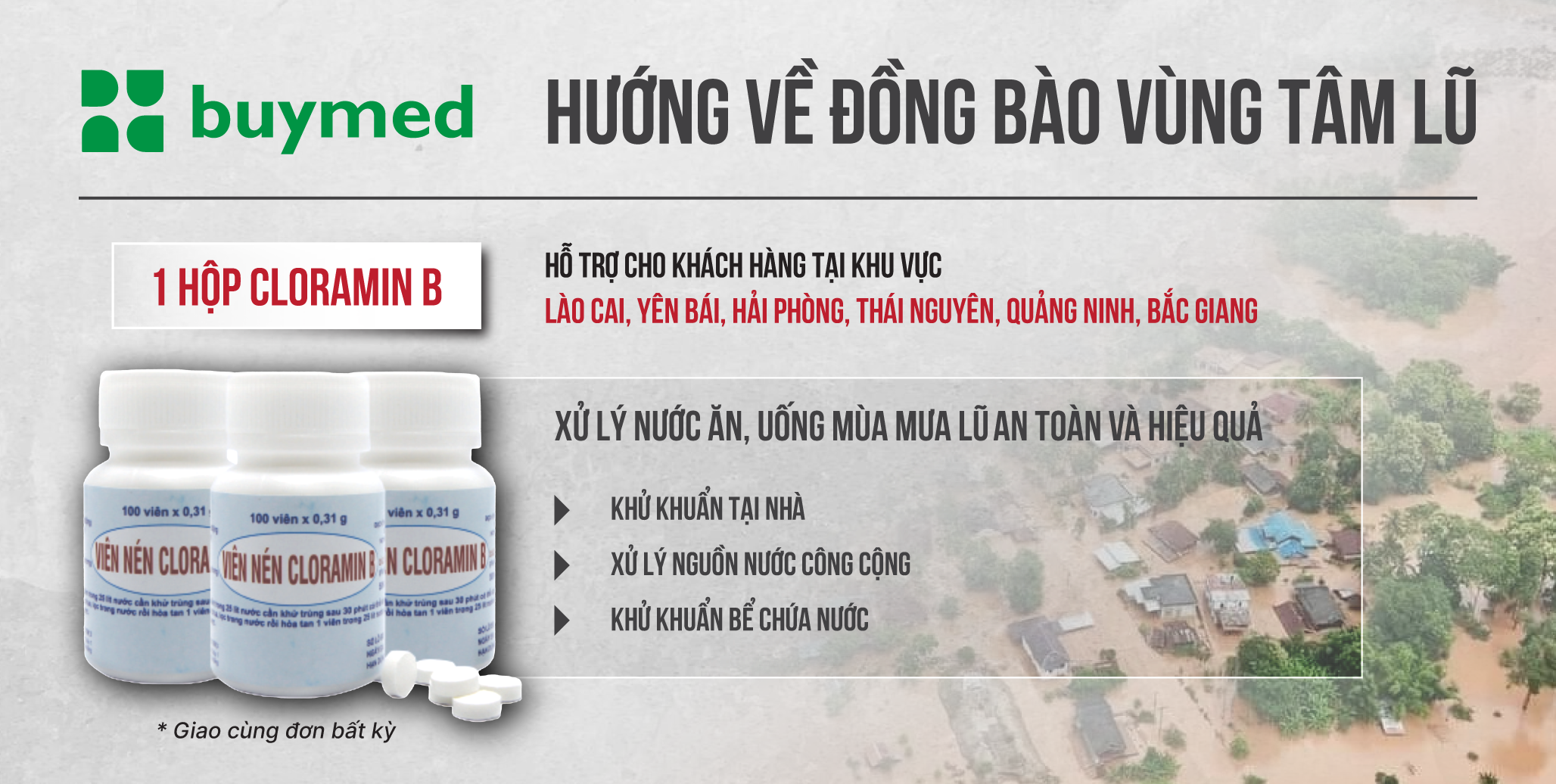 Chương trình tặng thuốc cho đồng bào vùng bão lũ