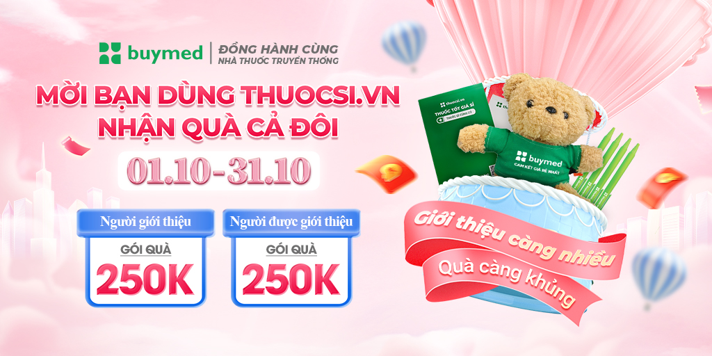 Mời bạn dùng ứng dụng thuocsi.vn của Buymed, nhận quà cả đôi