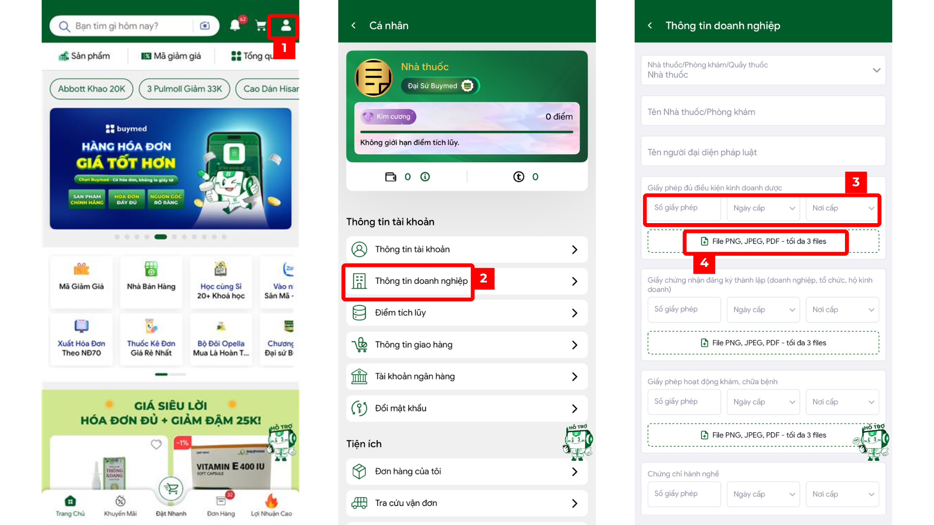 App - Hướng dẫn cập nhật giấy tờ