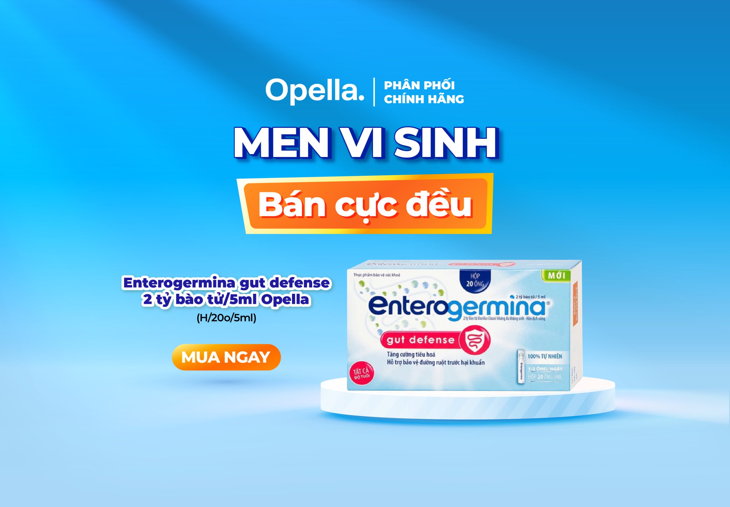 Enterogermina Gut Defense – Men vi sinh bán cực đều, nguồn hàng chuẩn Opella tại Buymed