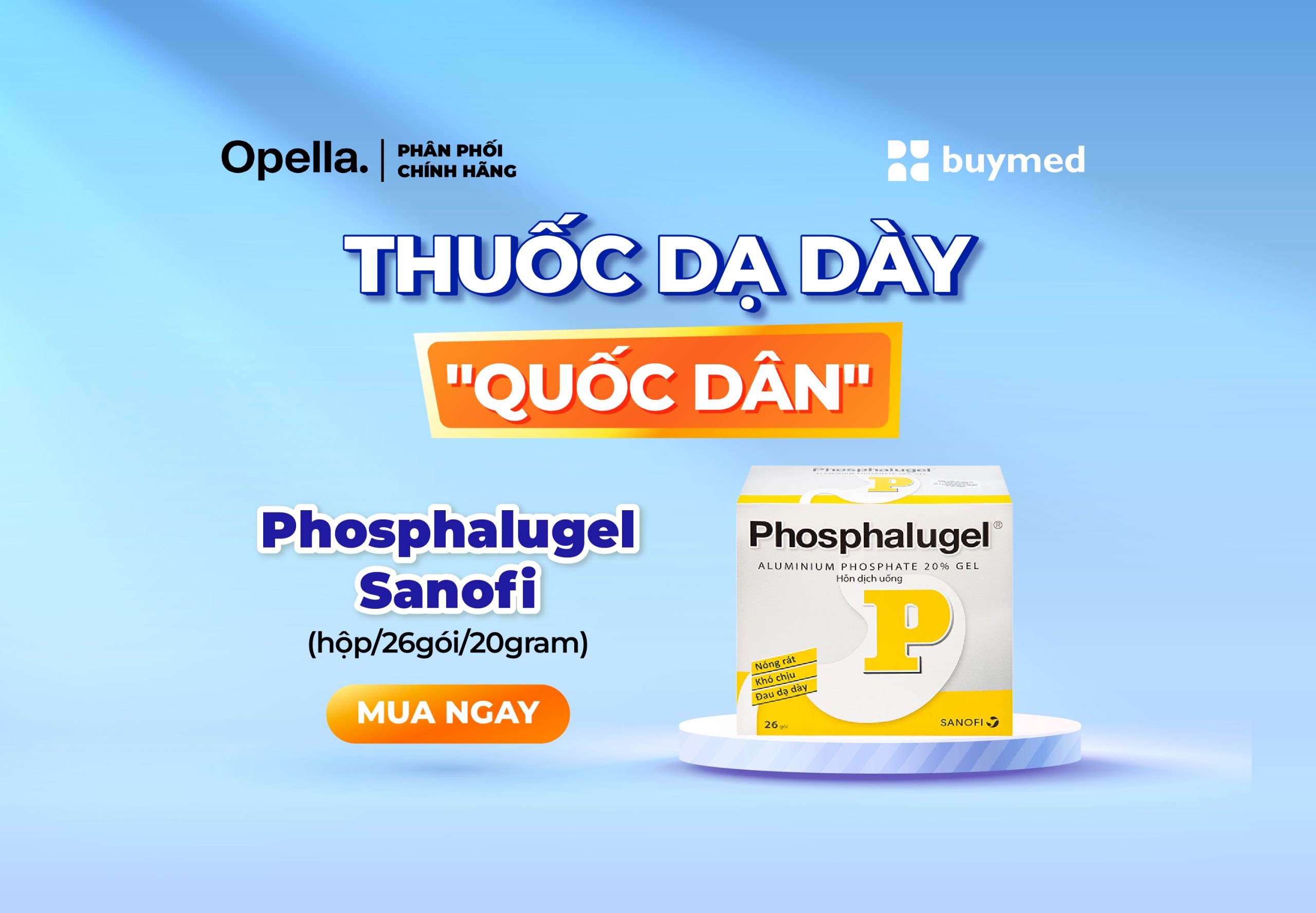 Phosphalugel – Thuốc dạ dày chính hãng, giá sỉ tốt, phân phối chính hãng tại Buymed