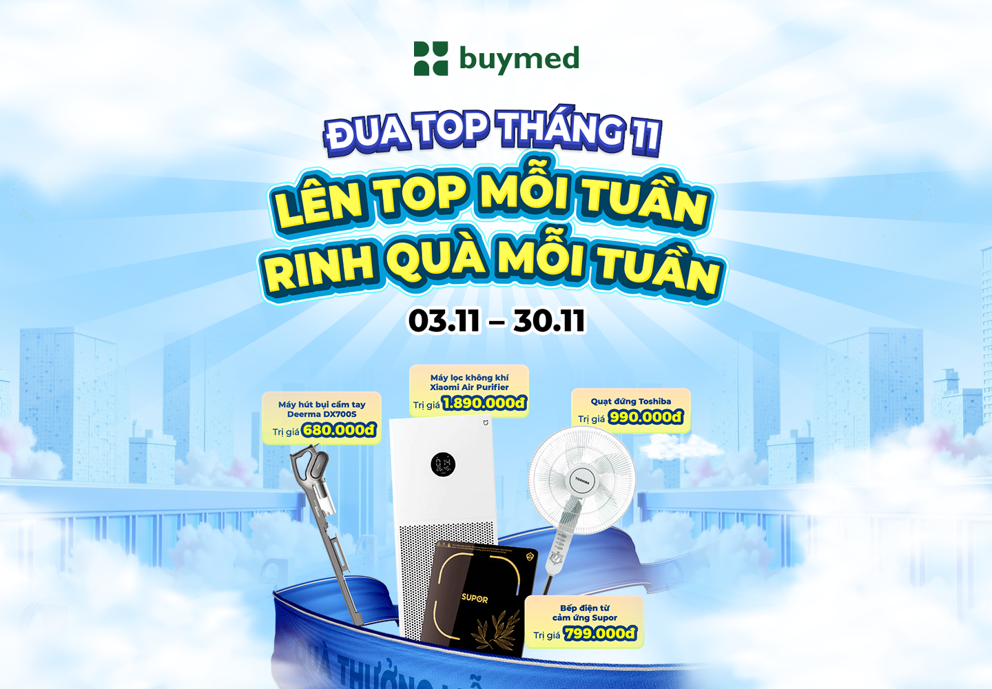 Đua Top Tháng 11 – Lên top mỗi tuần, rinh quà mỗi tuần