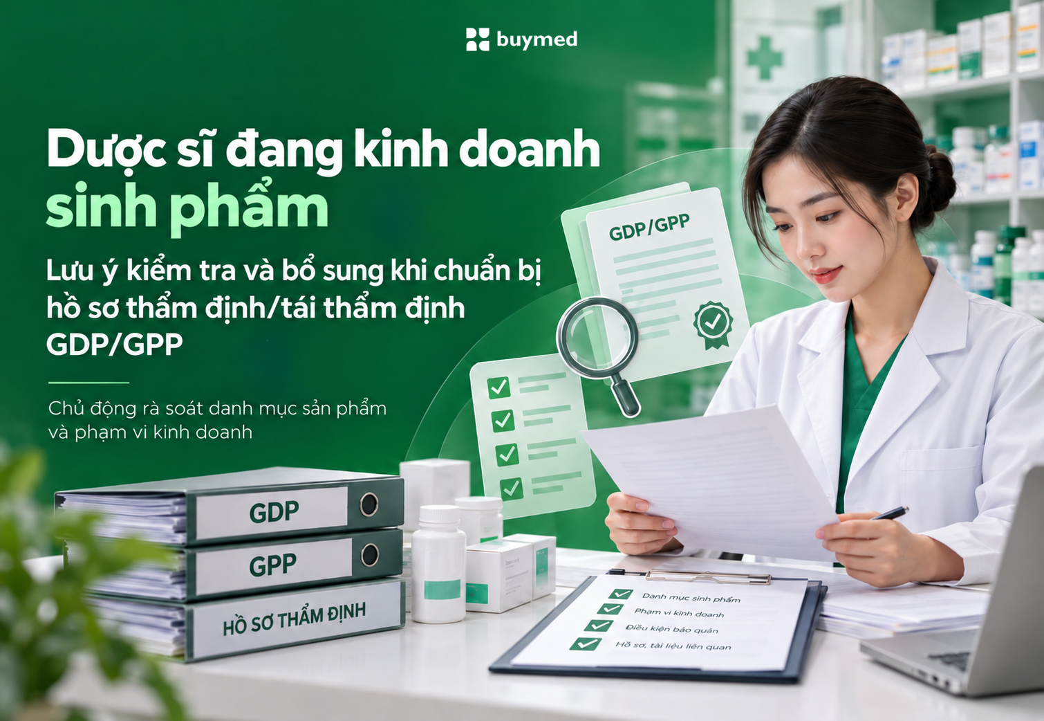 Dược sĩ đang kinh doanh sinh phẩm: Lưu ý kiểm tra và bổ sung khi chuẩn bị hồ sơ thẩm định/tái thẩm định GDP/GPP